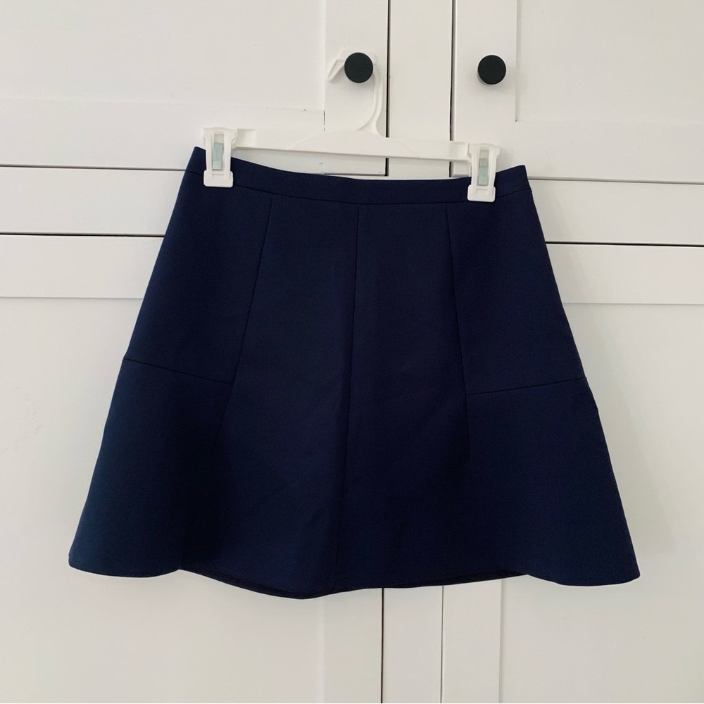 J Crew Navy Blue Mini Skirt Size 0